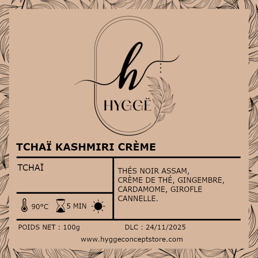 Tchaï Kashmiri Crème – Thé Noir Épicé & Crémeux | Tradition & Saveurs d’Inde