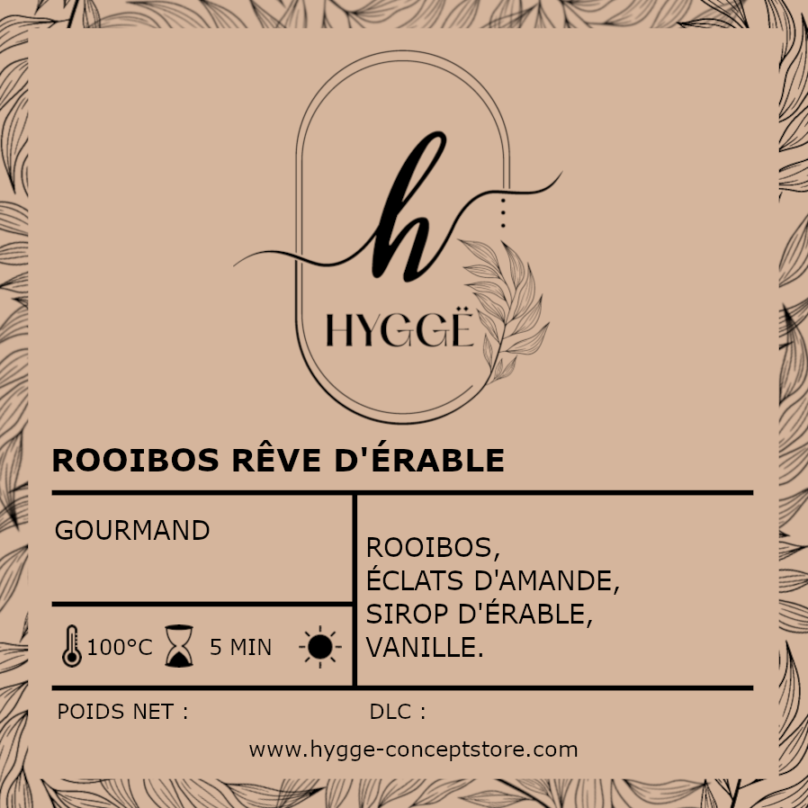 RĂȘve dâĂrable â rooibos Ă lâĂ©rable, amande et vanille sans thĂ©ine