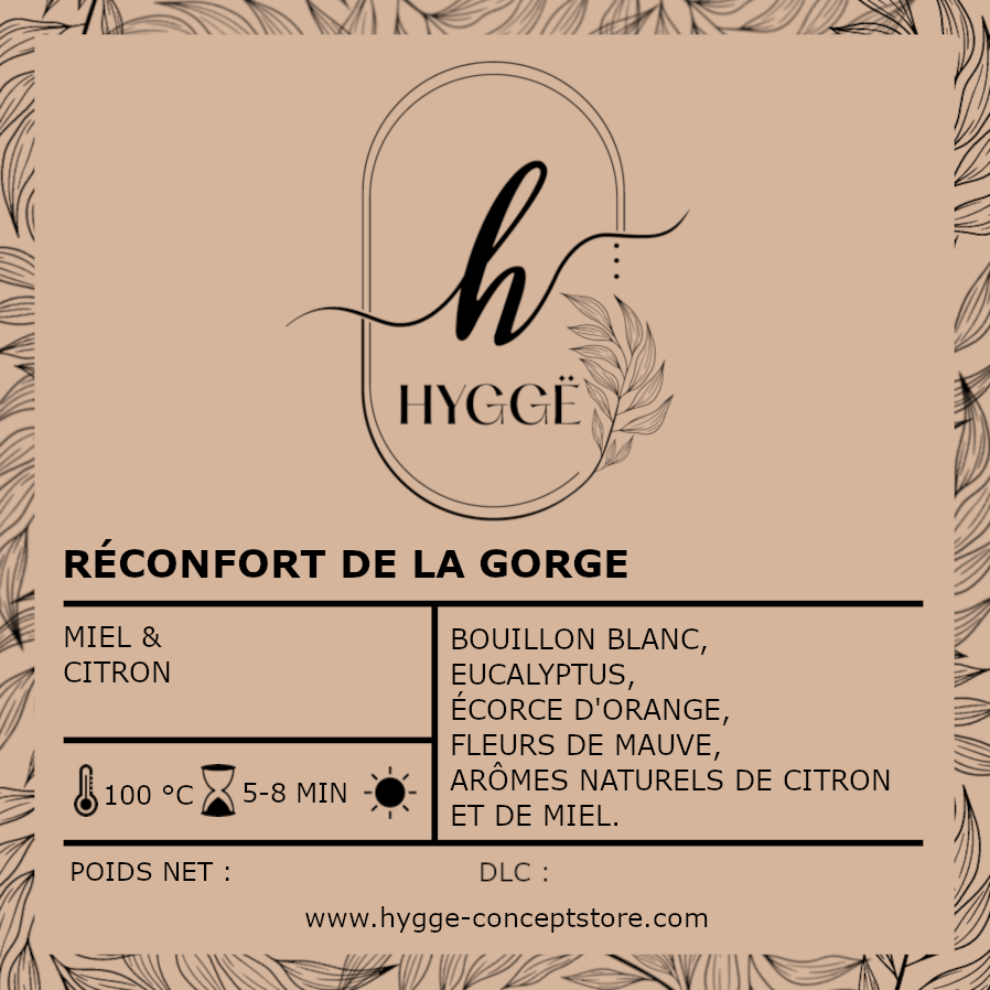 Photo de l’infusion Réconfort de la Gorge – Infusion bienfaisante au miel et citron.