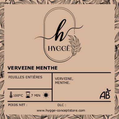 Photo de l’infusion Verveine Menthe BIO – Infusion relaxante et digestive à la verveine et menthe.