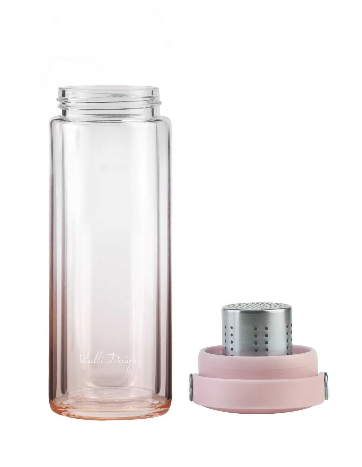 Photo de la bouteille Fuori rose – 350 ml, avec infuseur intégré et double paroi isolante