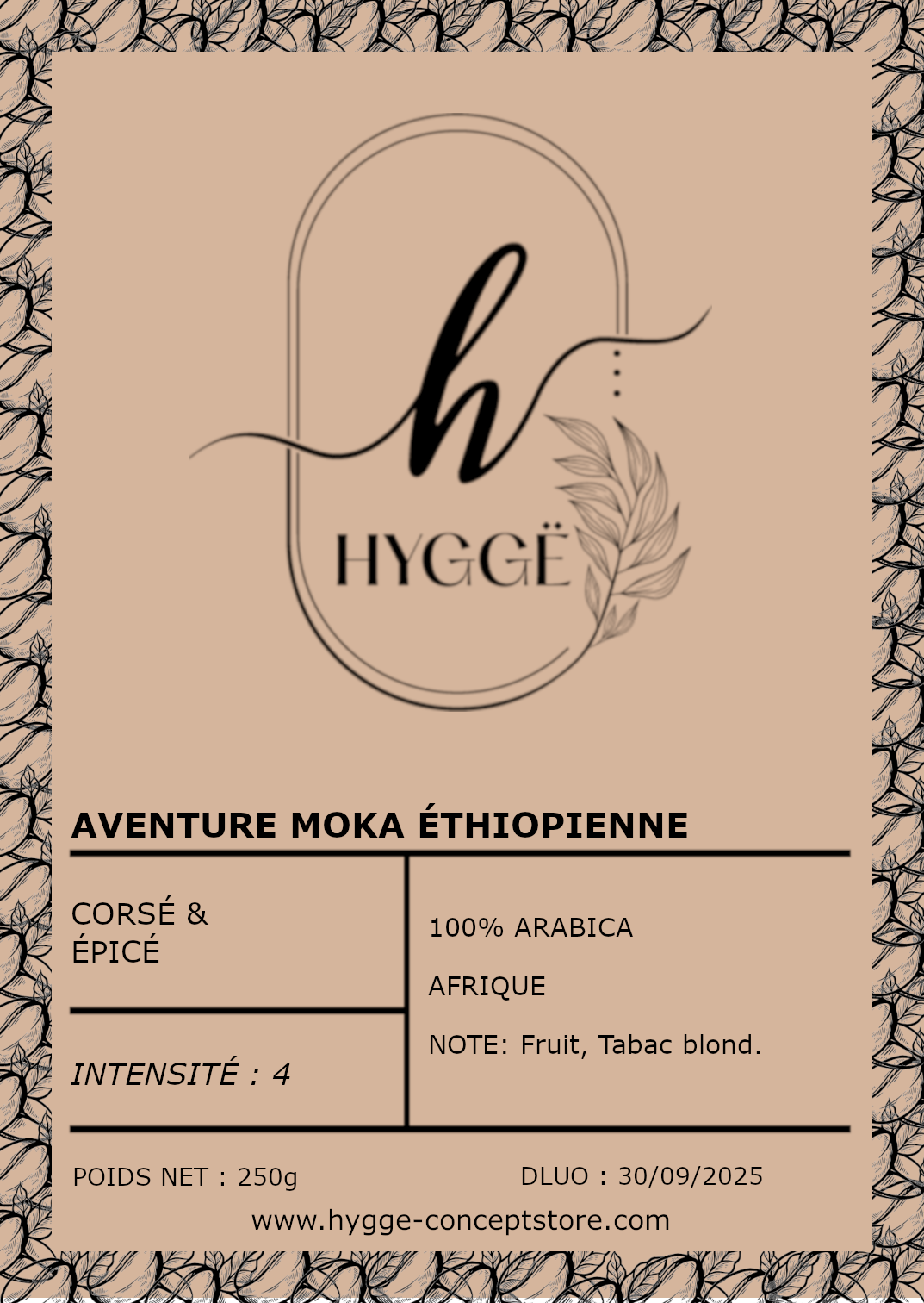 Café Éthiopie Jimma – 1700 m altitude – traitement nature – récolte manuelle