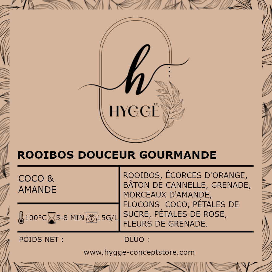 Photo du Rooibos Douceur Gourmande – Infusion gourmande à la coco, grenade et amande.