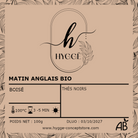 thé noir bio, petit-déjeuner anglais, boisson énergisante naturelle, thé noir Hygge, tasse cocooning