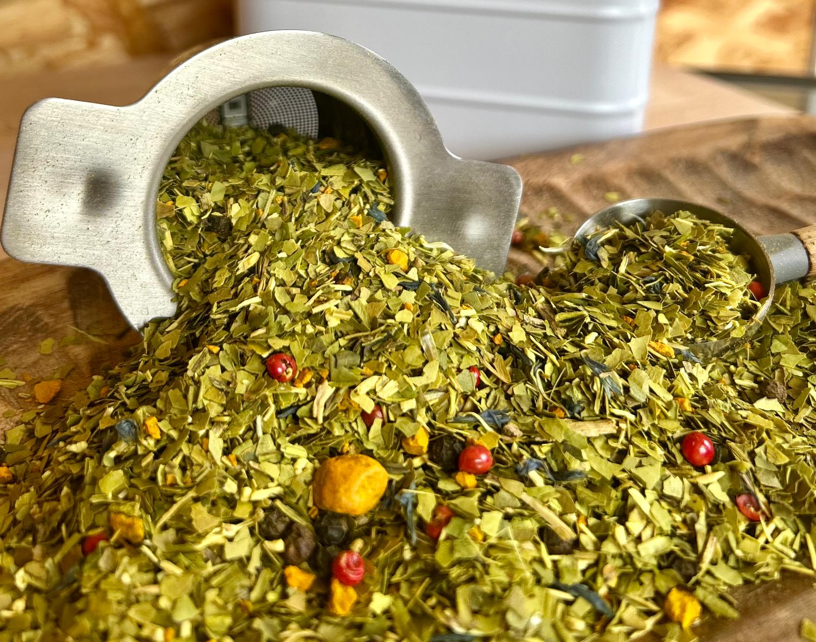  Infusion Harmonie Active – Maté Curcuma Orange – Bien-être & Énergie Naturelle