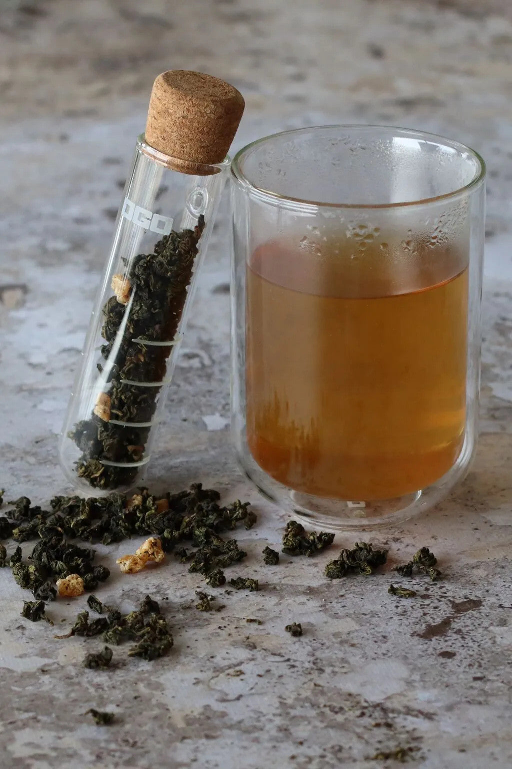 Infuseur à thé en verre avec bouchon en liège naturel YCARE
