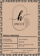 Grains de café Mexique Veracruz – Arabica 1200m – notes chocolat et noix