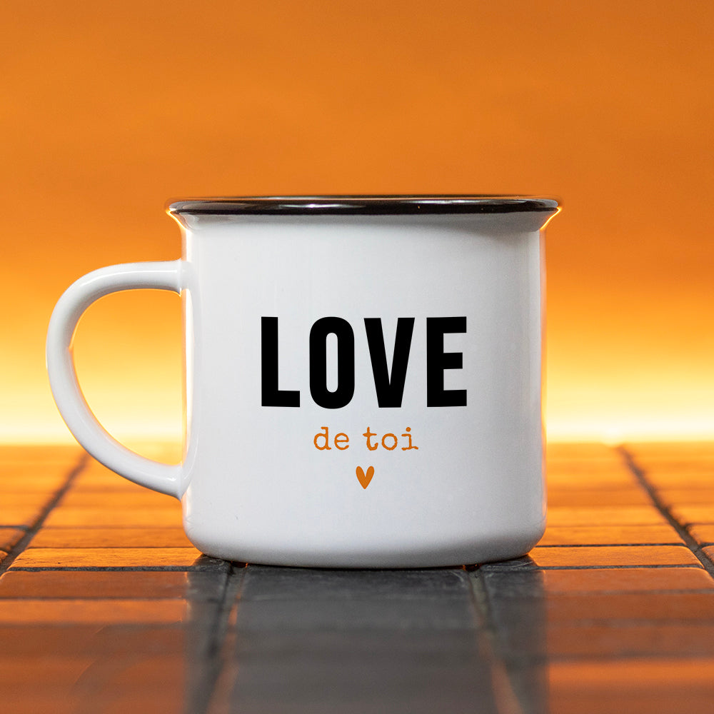Mug cadeau message amour en céramique