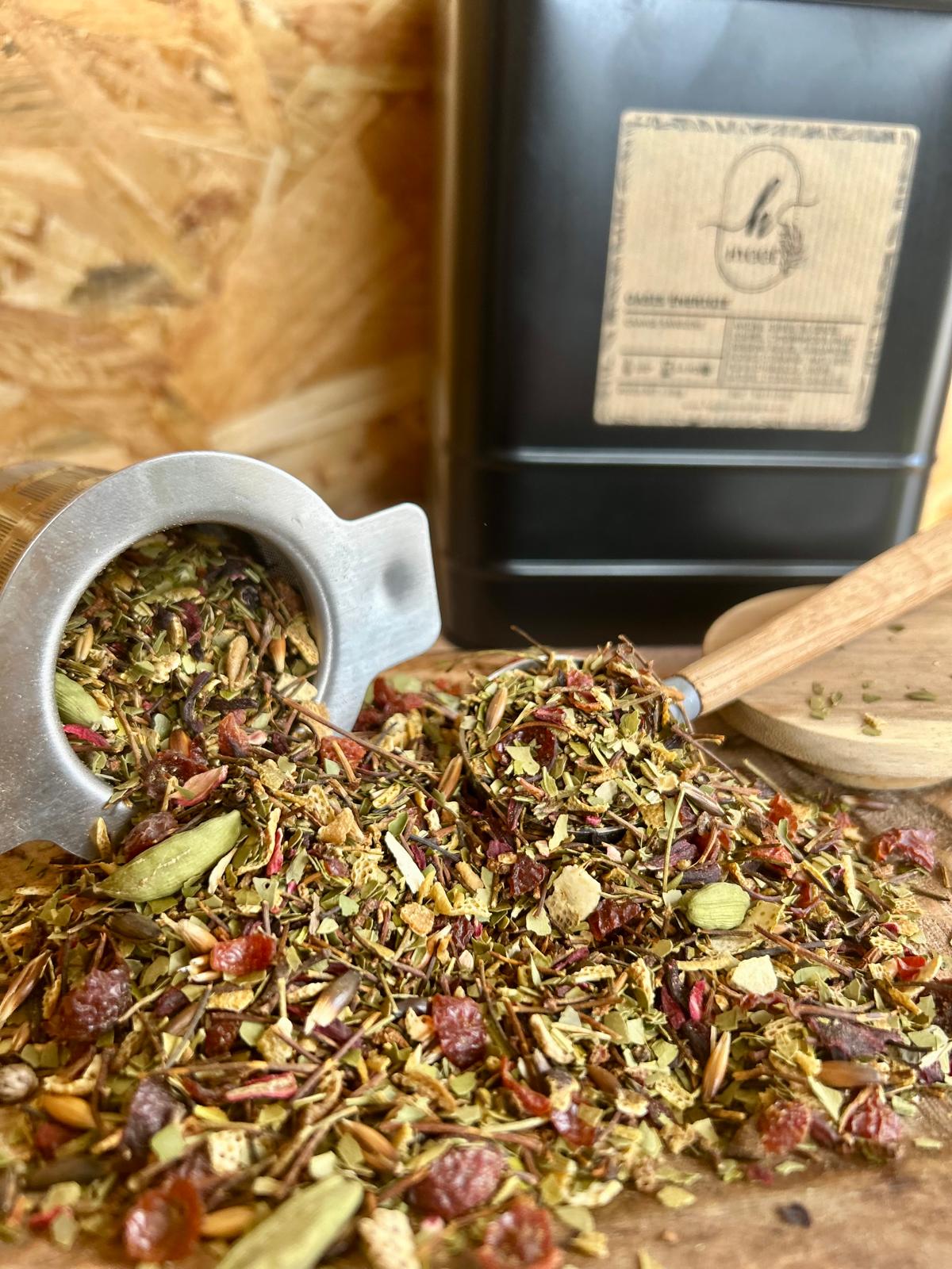 Infusion Oasis Énergie – mélange vitalité à l’orange sanguine et plantes toniques