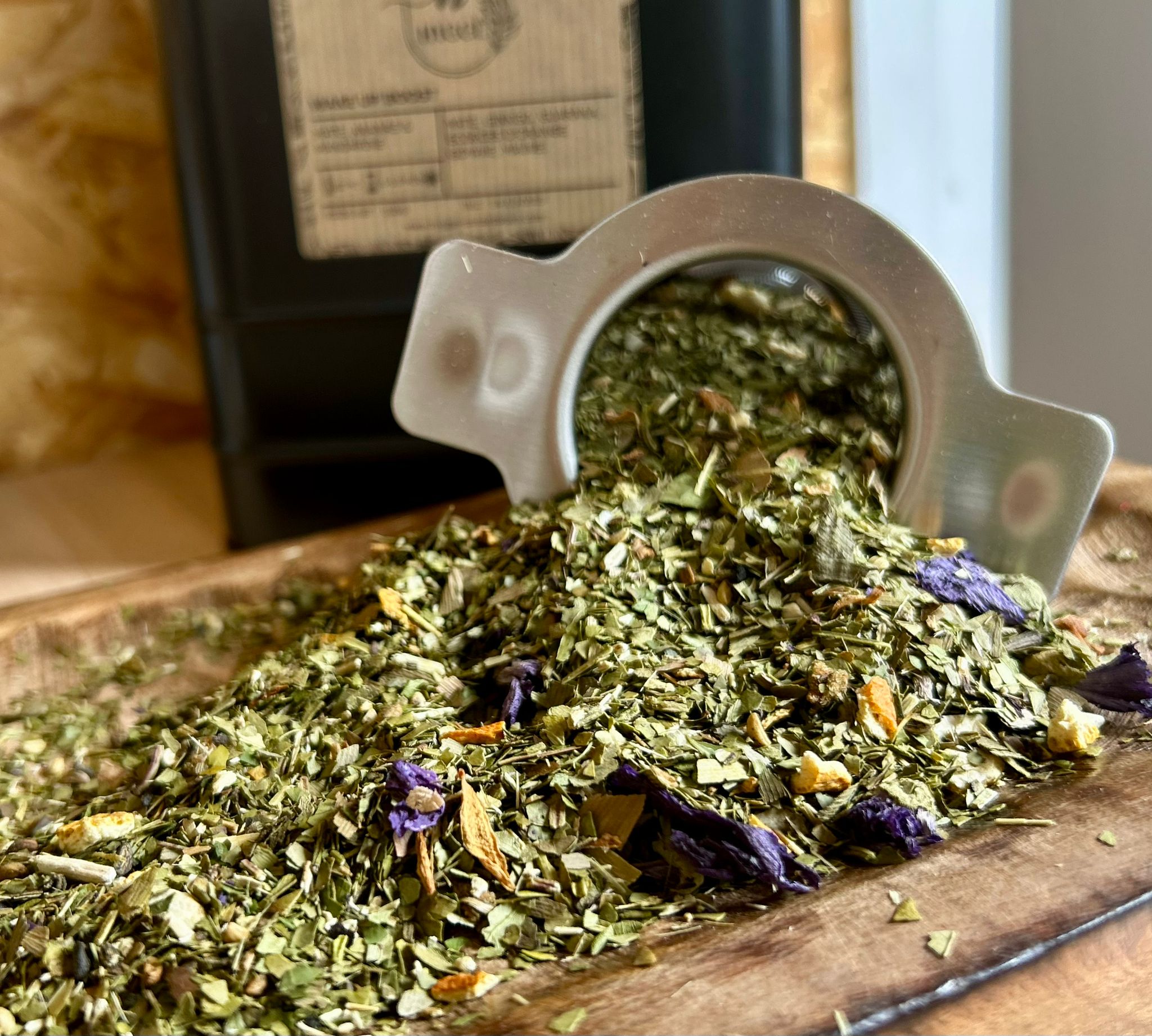 photo détailléinfusion wake up boost maté, ananas et orange