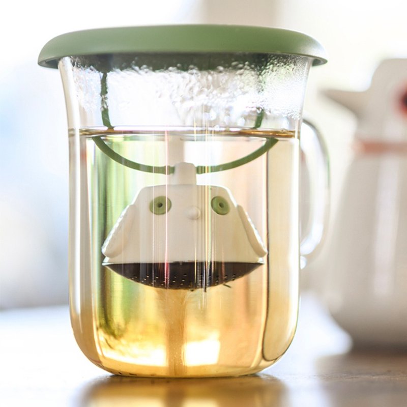 couvercle birdie vert pour mug – infusion propre et pratique