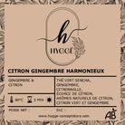 Photo du thé Citron Gingembre Harmonieux BIO – Thé vert aux notes de gingembre et citron, infusion vivifiante et rafraîchissante.