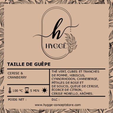  Photo du thé Taille de Guêpe – Thé vert drainant aux notes de cerise et cranberry, infusion bien-être et silhouette.