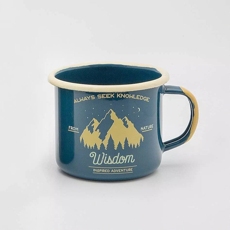 hygge conceptstore Tasse émaillé 350ml Sarcelle Sagesse Emalco